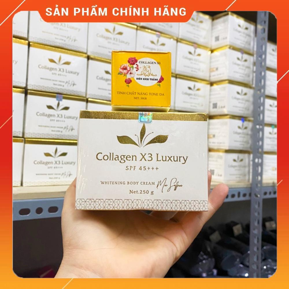 Kem Body Collagen X3 Luxury và Kích trắng Colagen X3