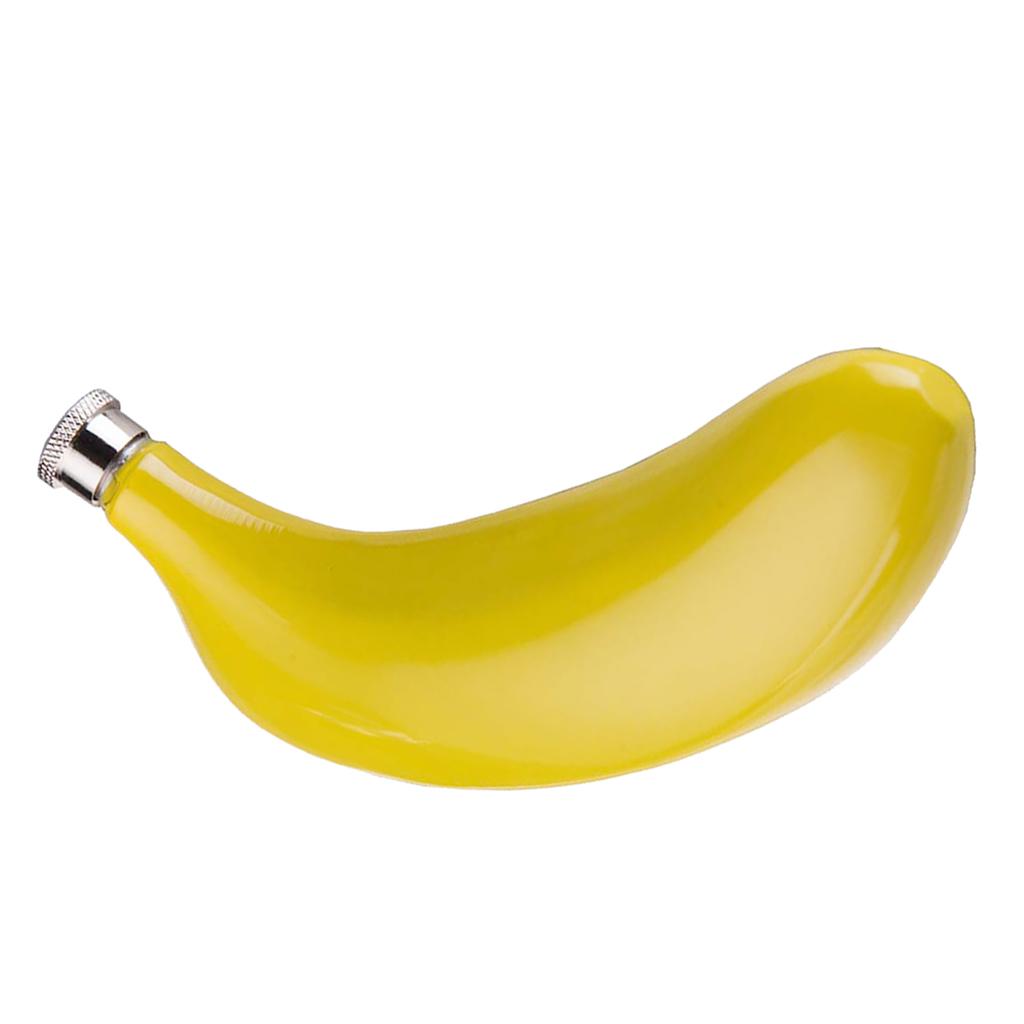 Portable 5oz Banana Hip Flask Pocket Alcohol Flagon Drinkware with Funnel