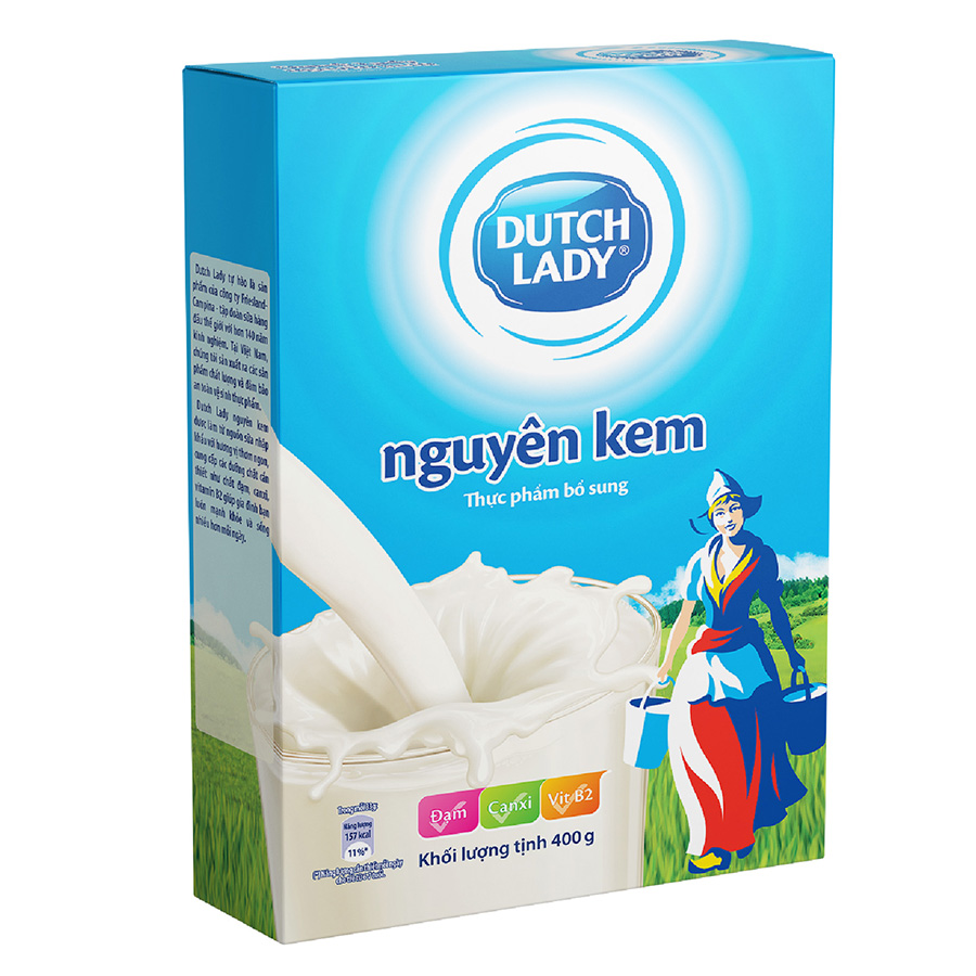 Sữa Bột Nguyên Kem Dutch Lady Cô Gái Hà Lan Hộp Giấy