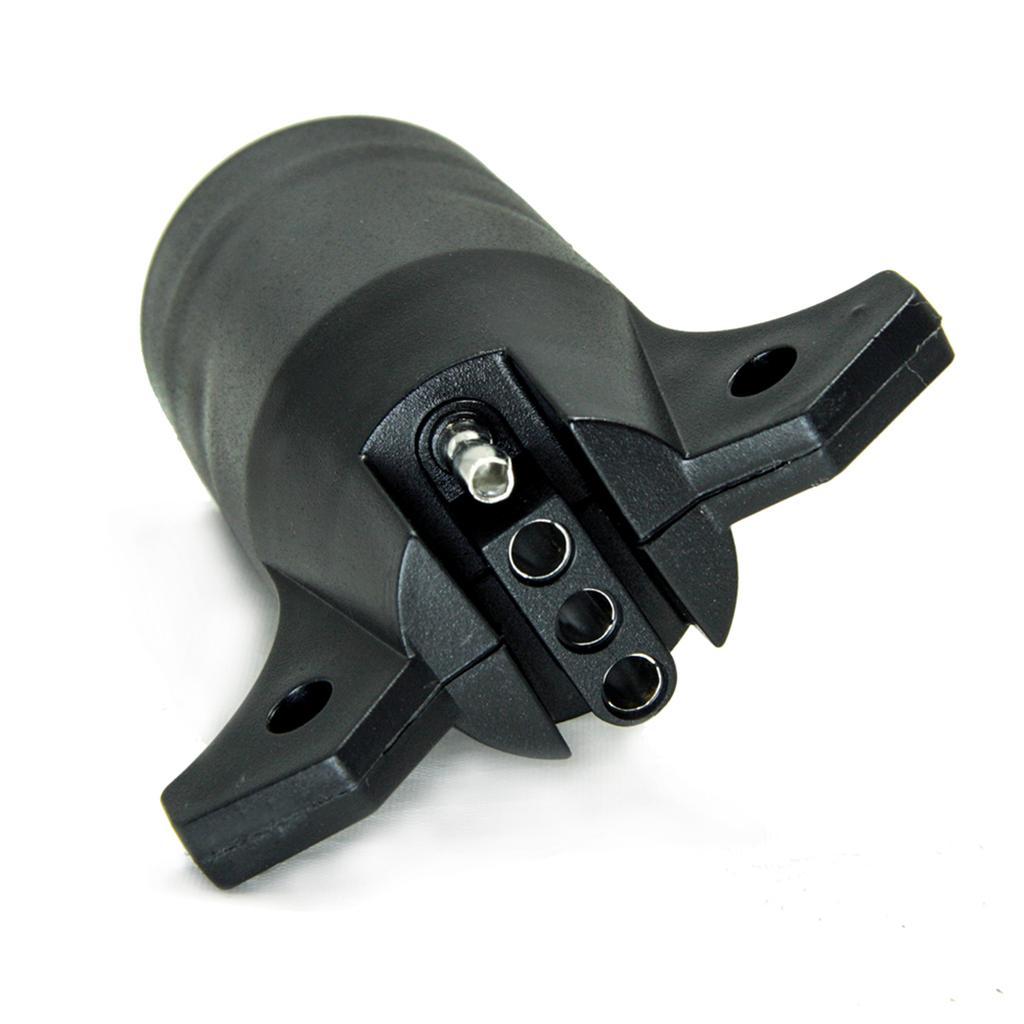 7 Pin To 4 Pin Round Trailer RV Light Connector Adapter Plug Converter