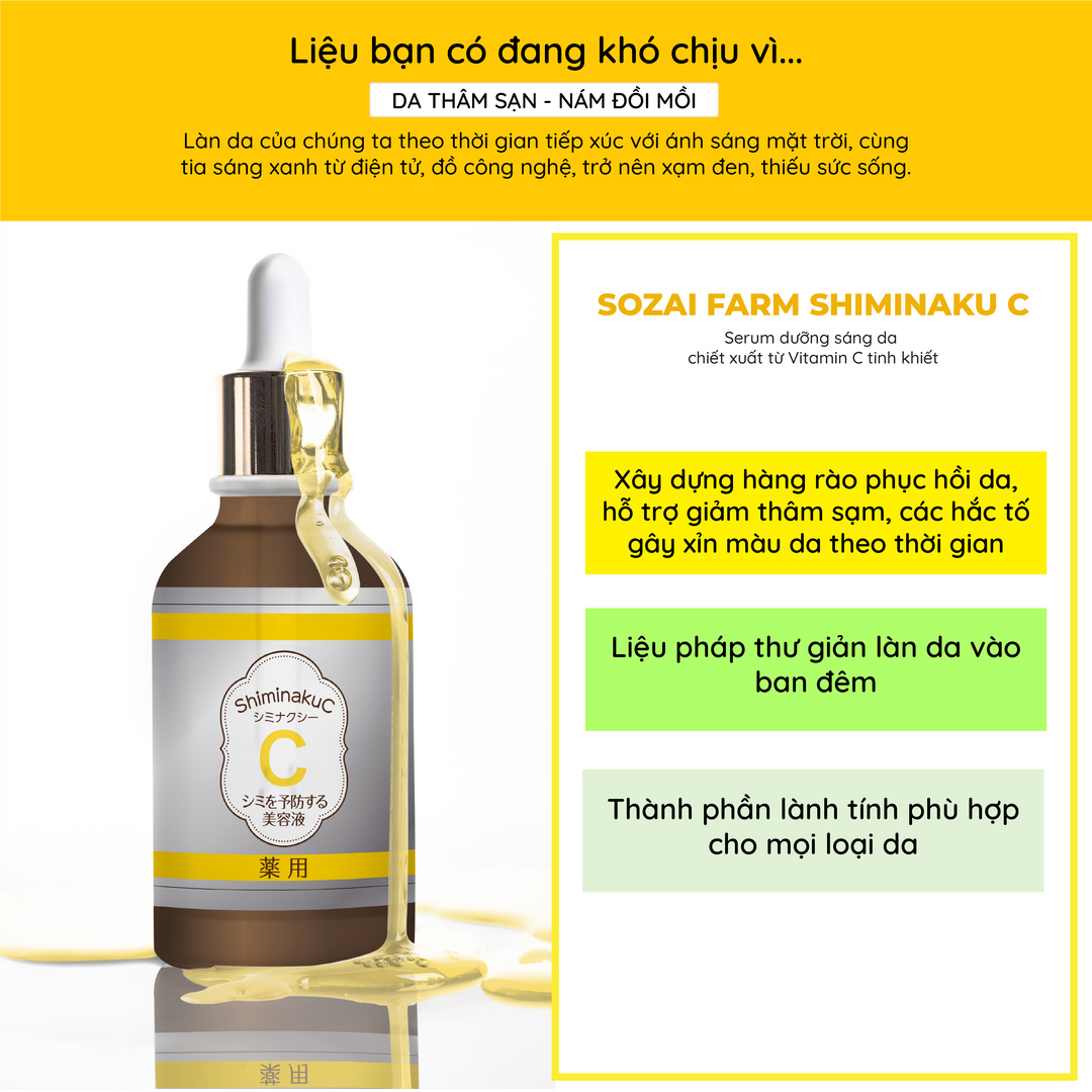 Tinh Chất Dưỡng Da Nhật Bản Sozai Farm Shiminaku C 20ml