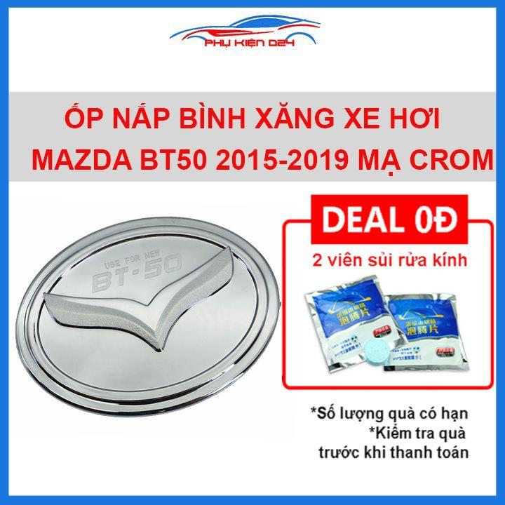 Ốp nắp bình xăng Bt50 2015-2016-2017-2018-2019 mạ crom chống trầy trang trí ô tô
