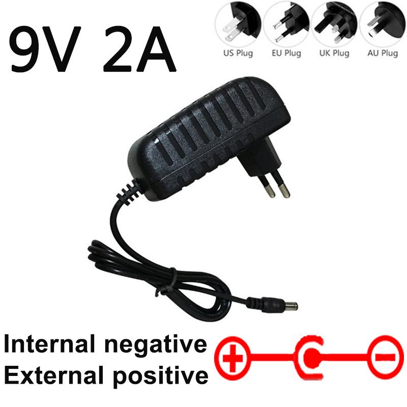 1PCS 9V 2A Thay thế AC DC Bộ sạc cho Roland PSB-1U trống Bộ điều hợp piano Po Power Power DC 5.5-2.5mm/2.1mm