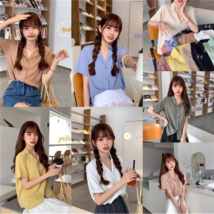 Áo sơ mi nữ cổ vest chất đũi MADELA, kiểu dáng basic thanh lịch ,dễ phối đồ mặc đi chơi , đi làm đều đẹp , có nhiều màu và đủ size để lựa chọn