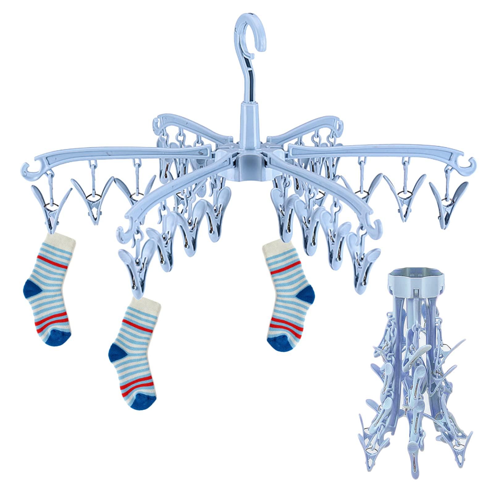 Giá đỡ máy sấy khô, 24 vòi, nhện quần áo bên ngoài, dây quần áo có thể quay và có thể gập lại, máy sấy gió cho đồ lót, vớ, quần short, đồ vật nhỏ