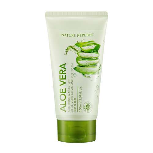 Sữa rửa mặt dạng gel NATURE REPUBLIC Soothing & Moisture Aloe Vera Cleansing Gel Foam 150ml