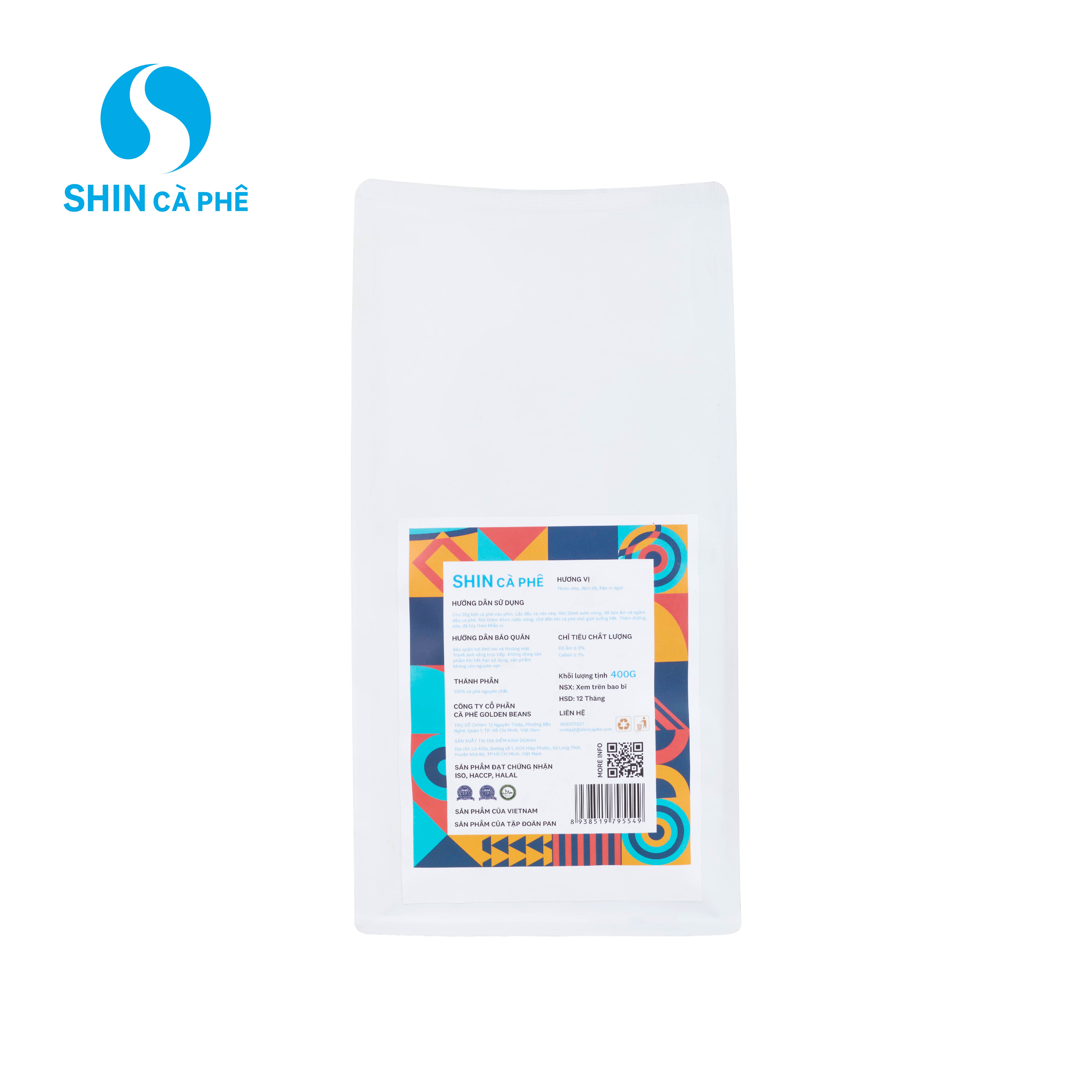 SHIN Cà Phê - Cà phê Đậm Đà 400g bột - Cà phê pha phin