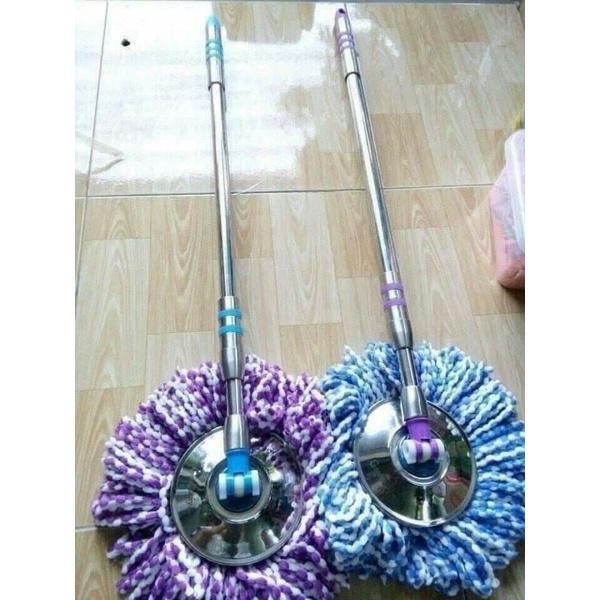 Bộ chổi lau nhà mâm inox xoay 360 độ hàng đẹp