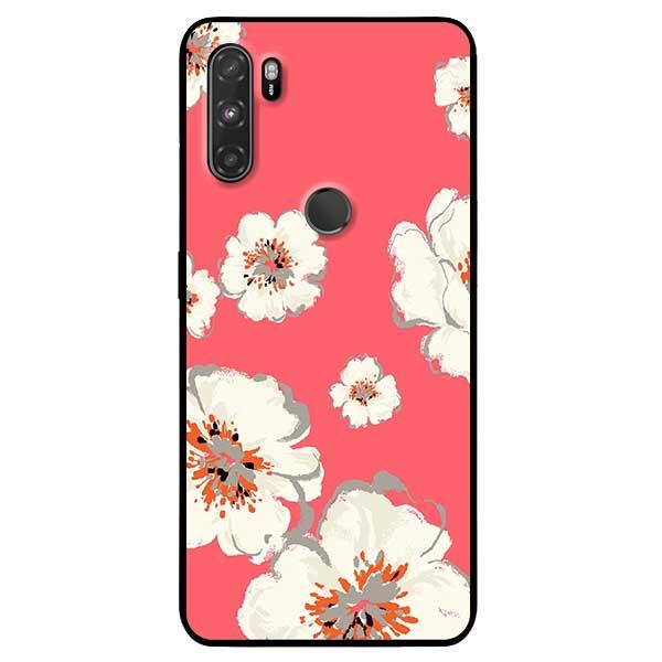 Ốp lưng dành cho Vsmart Active 3 - Hoa Trắng Nền Hồng