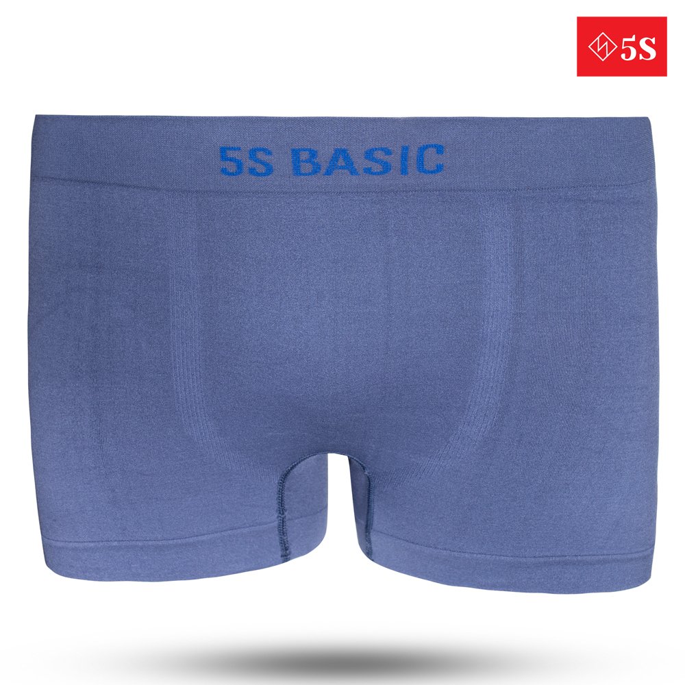 Quần Lót Nam Boxer 5S (4 màu) Cạp Dệt Không Đường May, Vải Mềm Mát, Co Giãn, Kháng Khuẩn Tốt (SIP21011BOX)