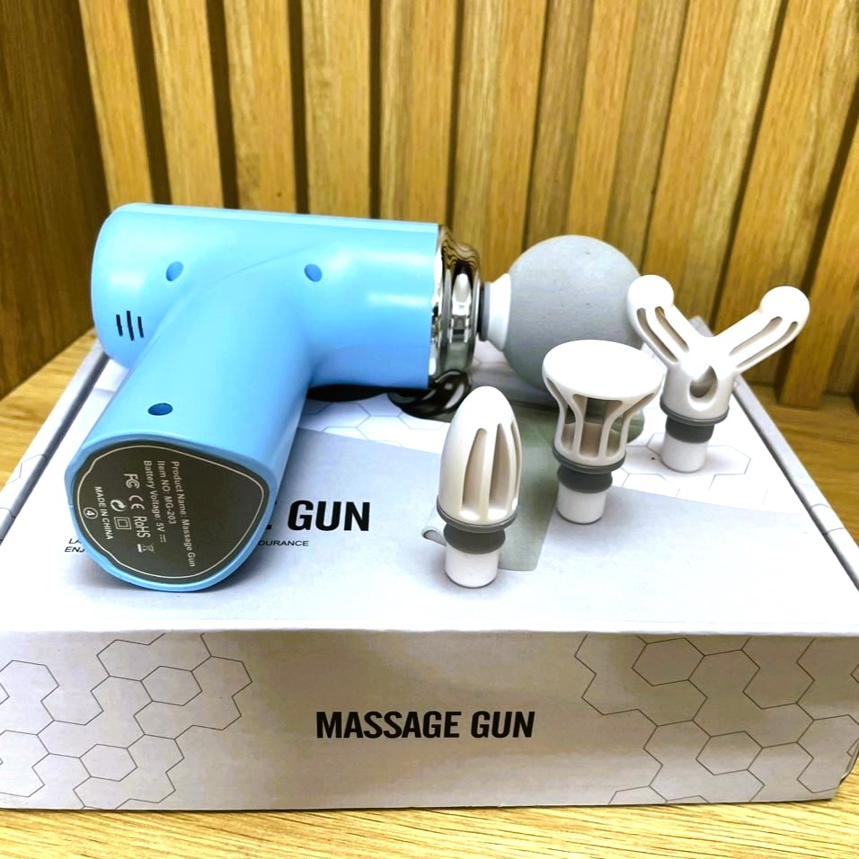 Máy Massage Cầm Tay Mini Cao Cấp - Cảm Biến Lực Nhấn Với 6 Chế Độ Massage Giúp Giảm Đau Mỏi, Giãn Cơ