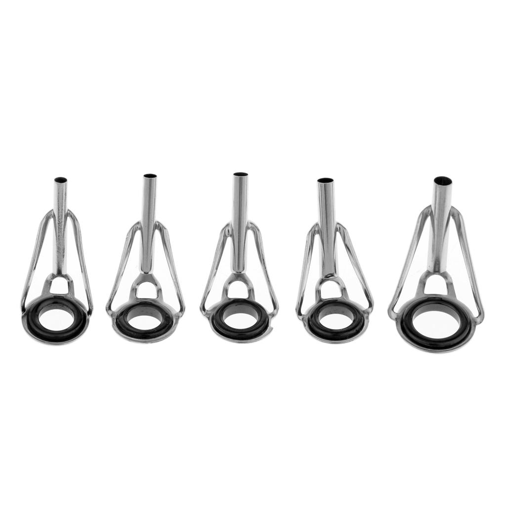 75pcs Fishing Rod Guides Ceramic Ring Telescopic Surf Casting Rod Tips Tops