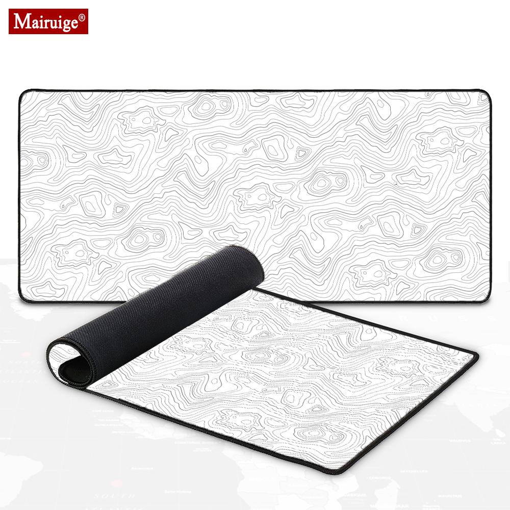 Big Art Mousepad Trắng bàn trang trí bàn tay màu đen trên bàn Pads Máy tính Mat XXL Chuột Pad Mở rộng Pad Deskmat Office