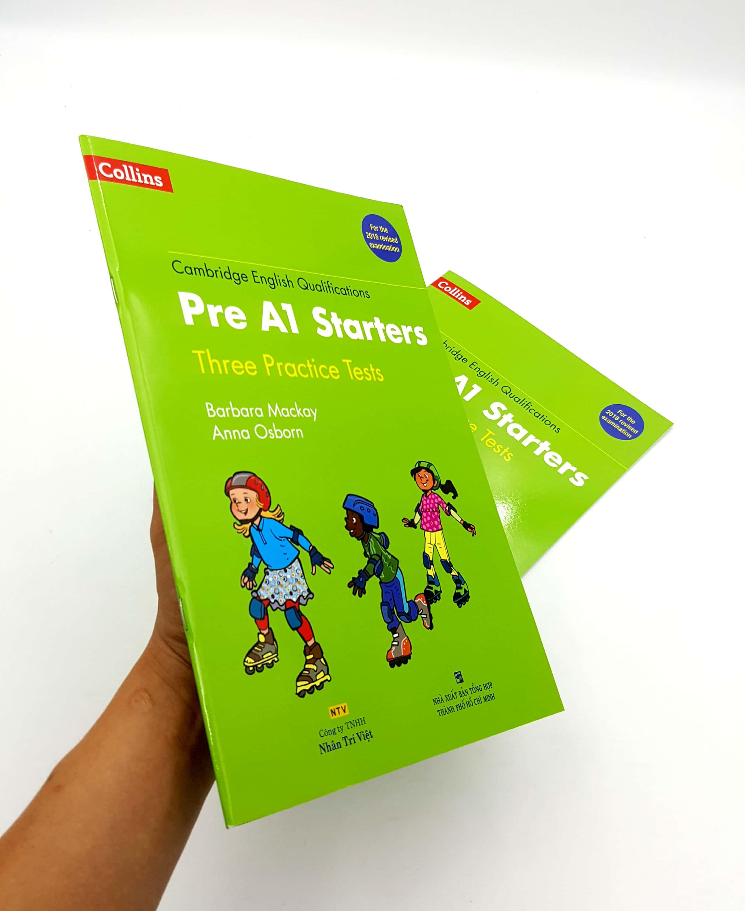 Sách Collins - Pre A1 Starters - Three Practice Tests - Kèm 1 MP3 (Format 2018)