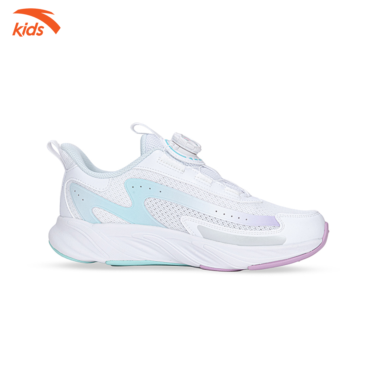 Giày thể thao bé gái Anta Kids, dòng chạy, thiết kế khóa habu tiện lợi, mặt lưới thoáng khí 322235512