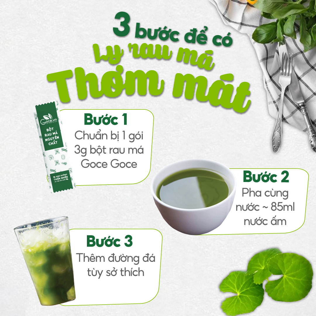 Bột rau má nguyên chất Goce - 72g
