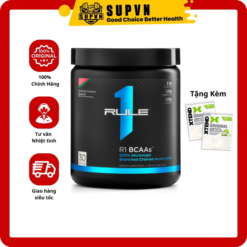 Hình ảnh Rule 1 Bcaa 30  - Thực phẩm bổ sung giúp phục hồi cơ và phát triển cơ tối ưu R1 Bcaa 60 lần dùng