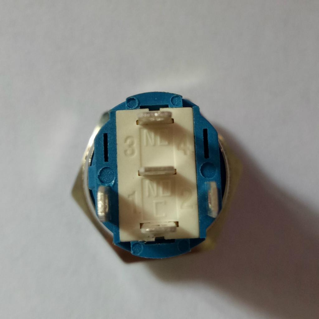 3-6V LED 16mm Momentary Push Button Switch IP65 with Wire Connector Yellow