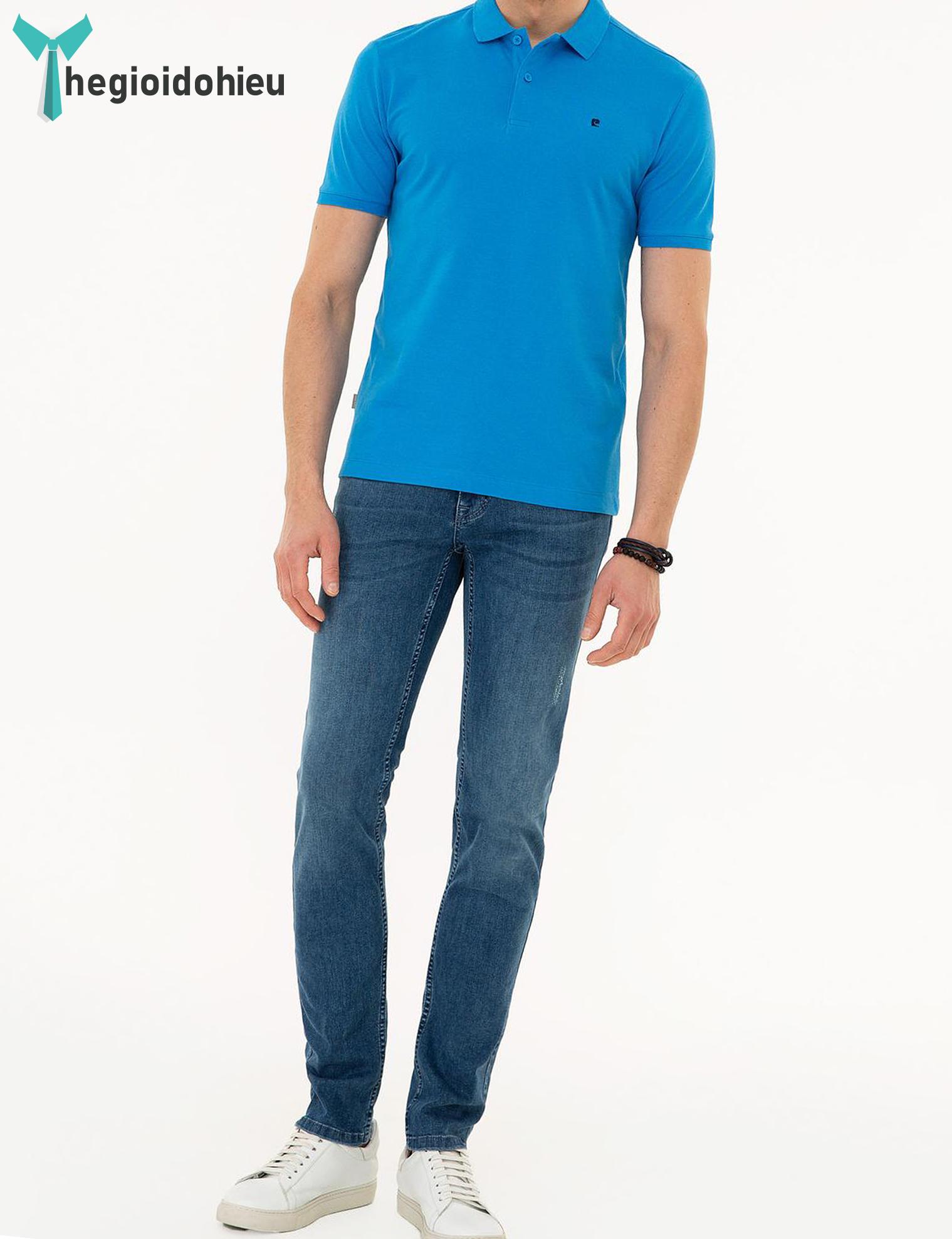 Áo thun nam Pier Cardin PCPolo118 (Xanh dương) - Hàng nhập khẩu - Không túi - Light Blue