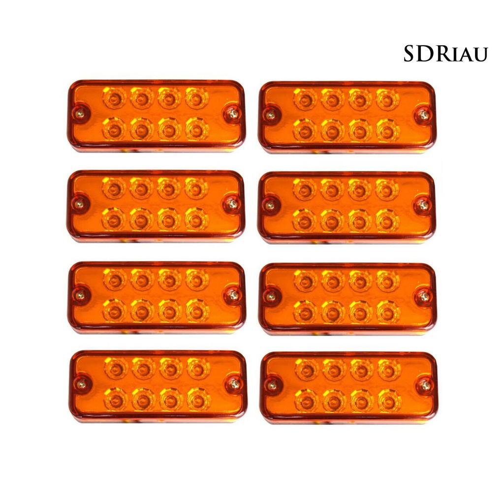 Bộ 8 Đèn Led Tín Hiệu Xi Nhan Màu Vàng Cho Xe Hơi / Xe Tải