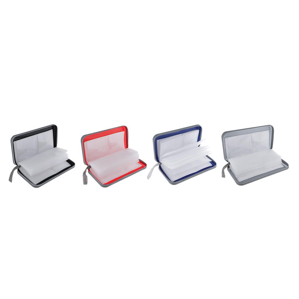 2pcs 80 Disc CD Wallet DVD Case Storage Holder Bag Protector Blue/Black