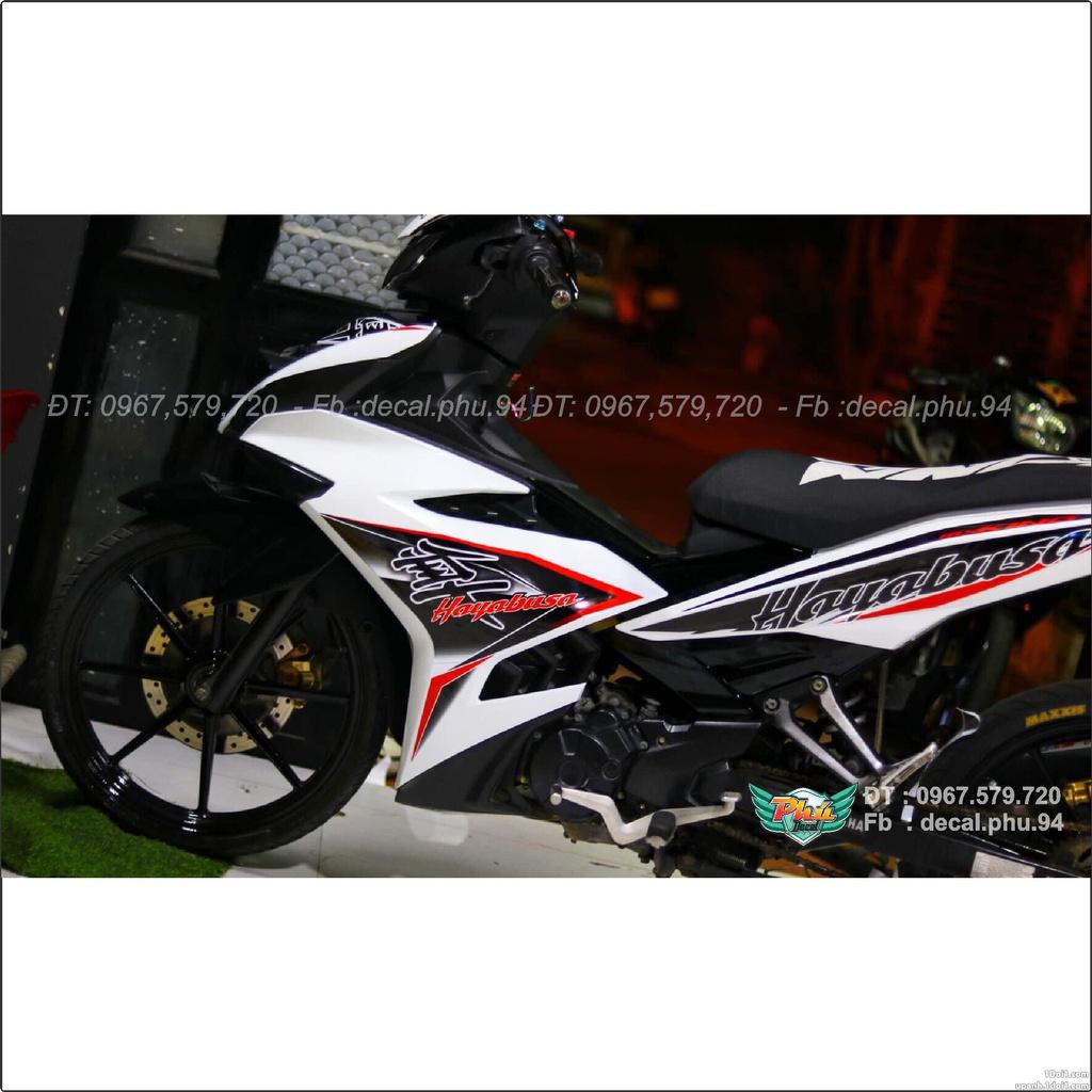 Tem Rời Exciter 150 Trắng đỏ đen hayabusa  -1