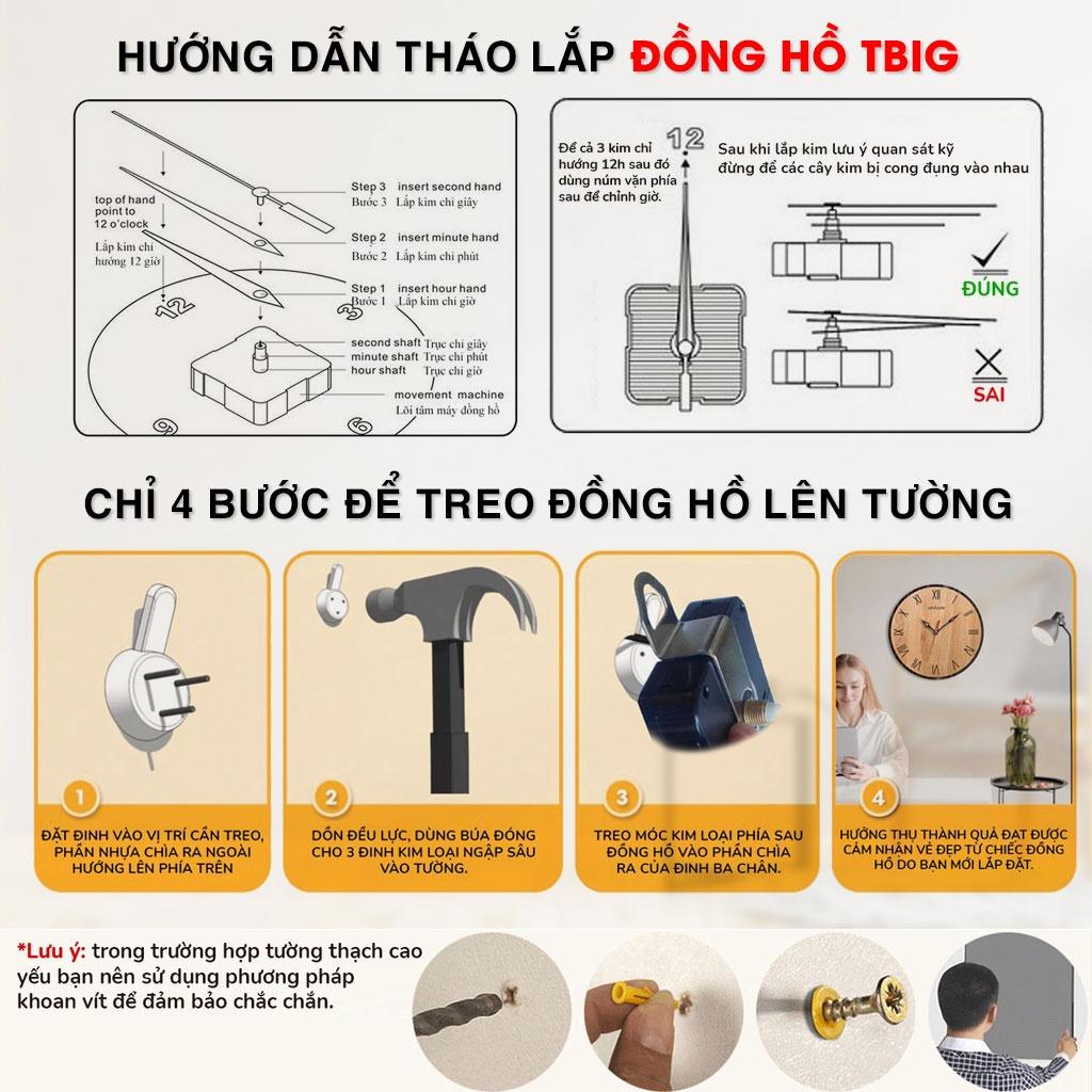 Đồng hồ treo tường kim trôi bằng gỗ cắt laser decor sang trọng thiết kế hiện đại