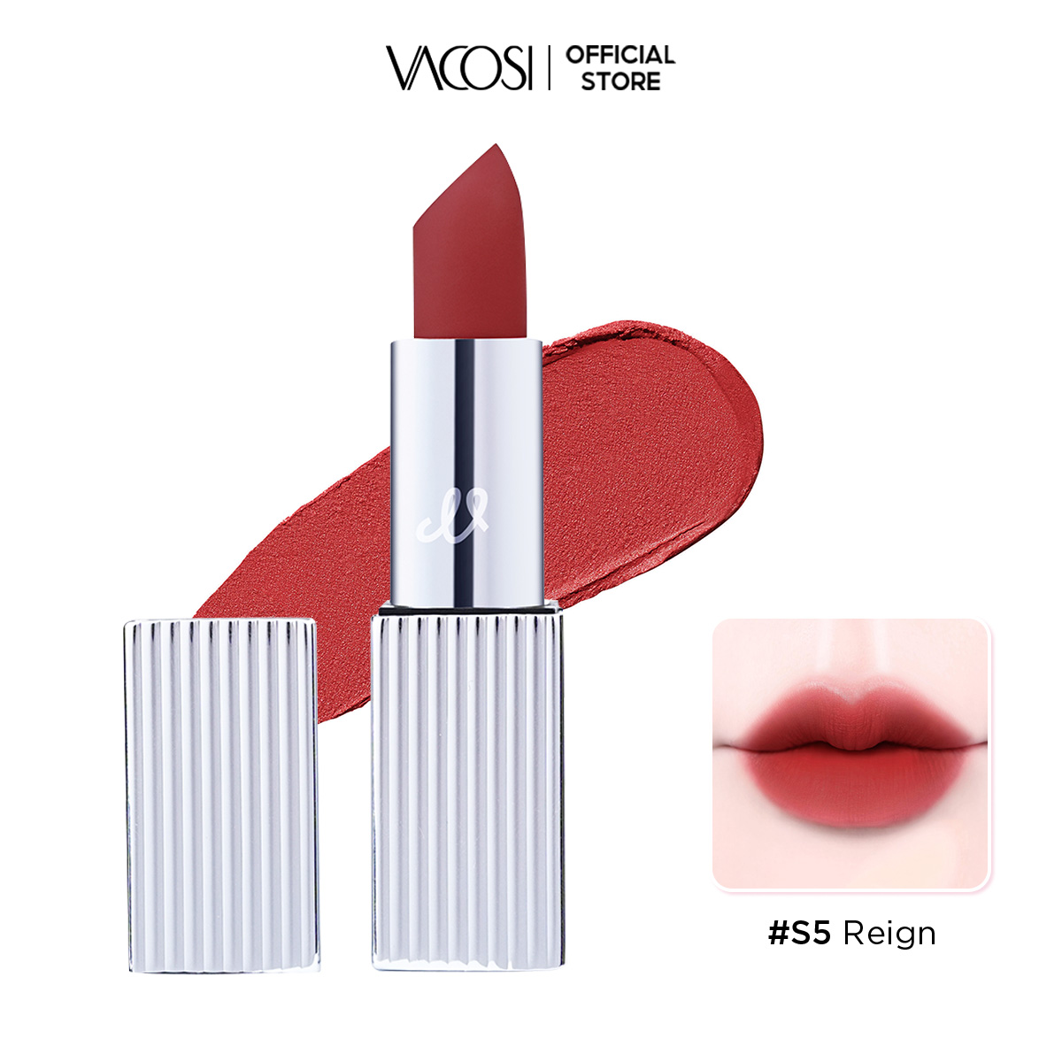 Son Thỏi VACOSI ICONIC MOVE Soft-Fit Matte Lipstick - VS15