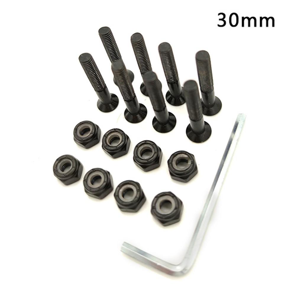 16 Chiếc M5 30/35/53Mm Ván Trượt Thay Thế Ốc Vít Hạt Teel Ốc Bu Lông Bốn Bánh Ván Trượt Longboard Phụ Kiện Color: 53mm