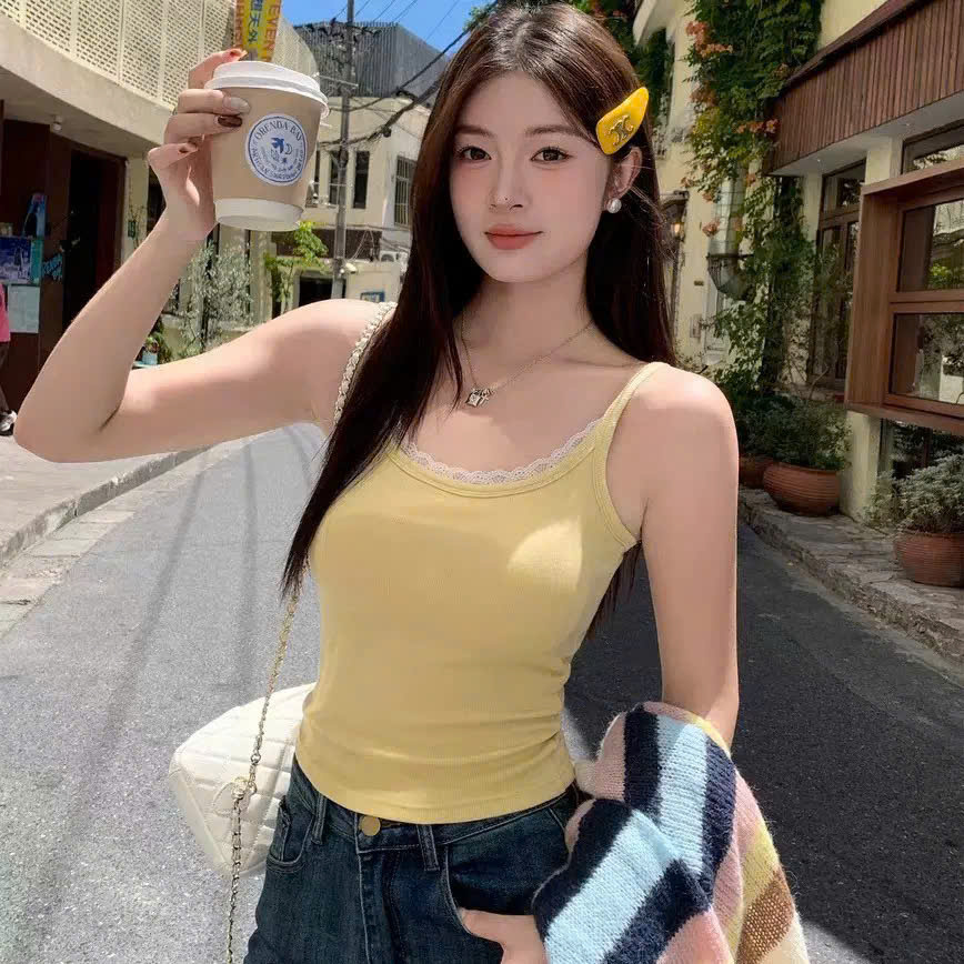 ÁO BRA REN ÁO HAI DÂY ÁO YẾM QUYẾN RŨ CÓ ĐỆM NGỰC PHONG CÁCH NGỌT NGÀO DƯỚI 60KG DÀNH CHO NỮ
