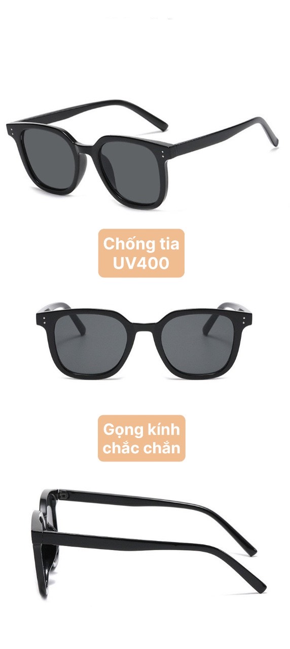 Kính Râm Nữ Đi Biển, Kính Mát Chống Nắng Tia UV400 Gọng Nhựa Nhiều Màu Thời Trang Nam Nữ Cá Tính Hàn Quốc 2023