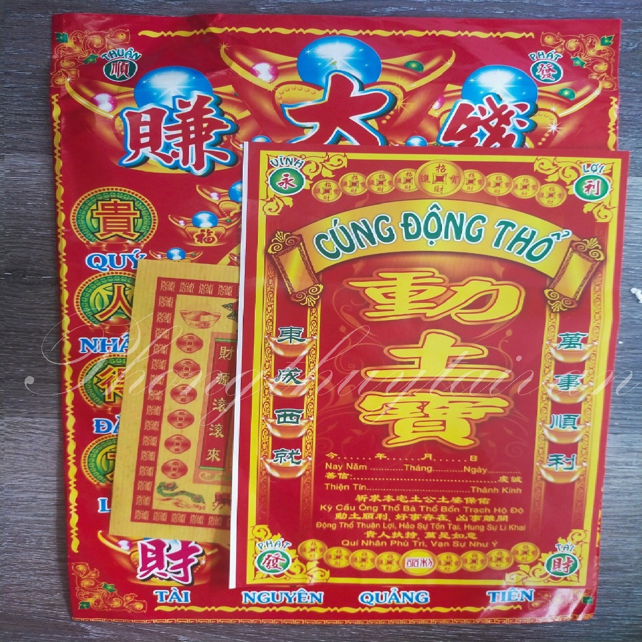 Giấy cúng ĐỘNG THỔ đầy đủ