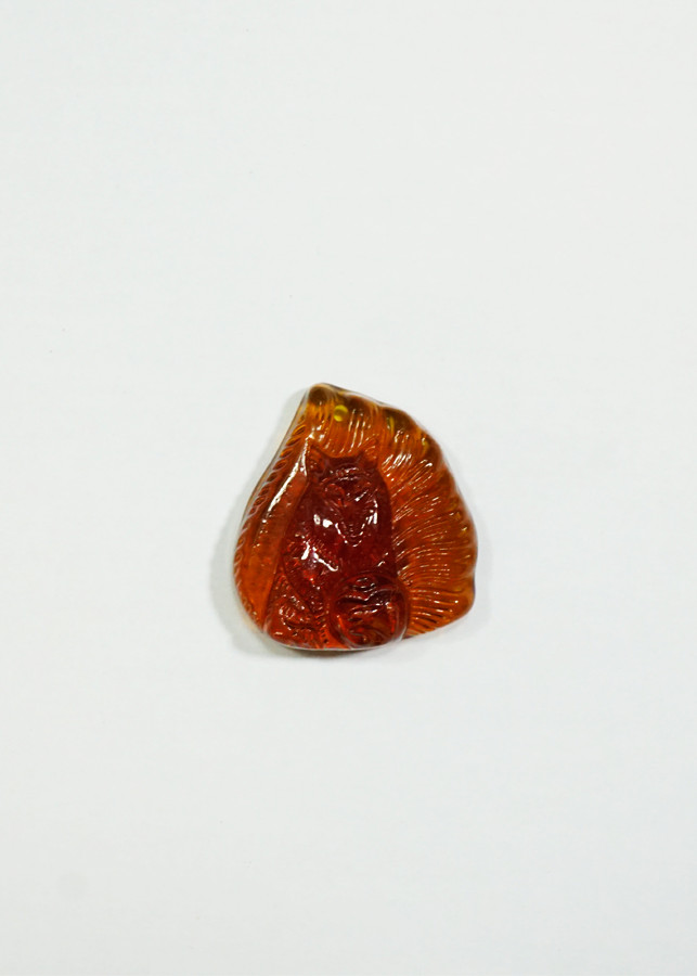Mặt dây Hồ Ly 9 đuôi đá Topaz đỏ Tình Duyên - mạng Hỏa