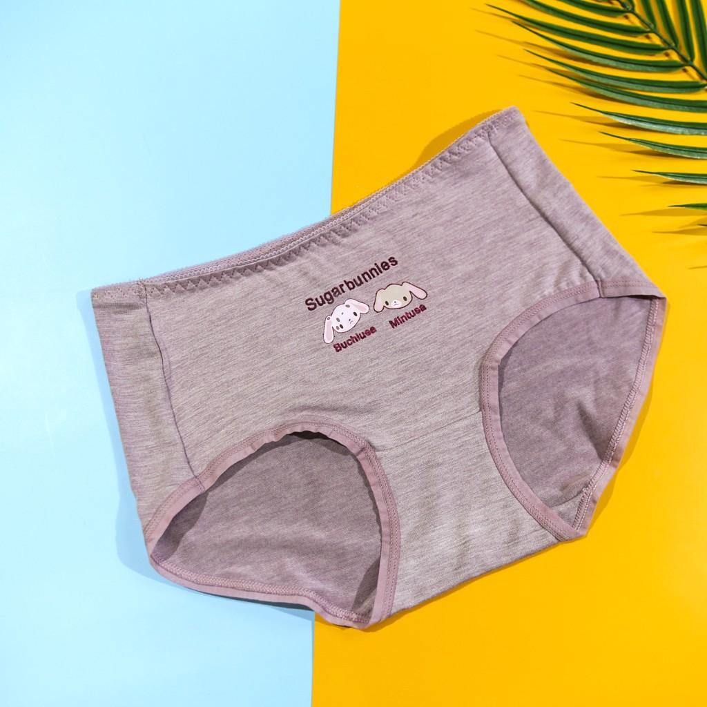 Quần Lót Cotton Màu Trơn Thời Trang Cho Nữ QL01-Chất vải cotton co giãn-Thấm hút mồ hôi