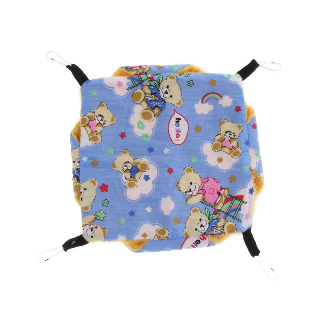 Small Animal Hammock Bed Mat Hamster Bird Cage Double Layer Hanging Bed