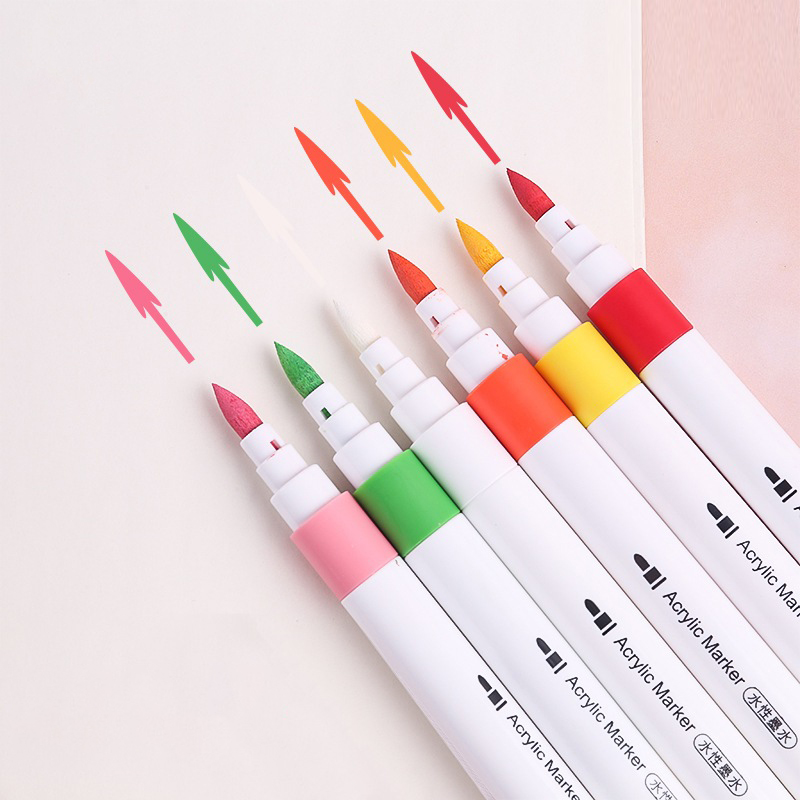 Bộ Bút Màu Acrylic Marker 12/24/36/48/60 Bút Cao Cấp Màu Sắc Tươi Sáng - Bút Lông Màu Dành Cho Mọi Lứa Tuổi Vẽ Được Trên Mọi Chất Liệu Bề Mặt