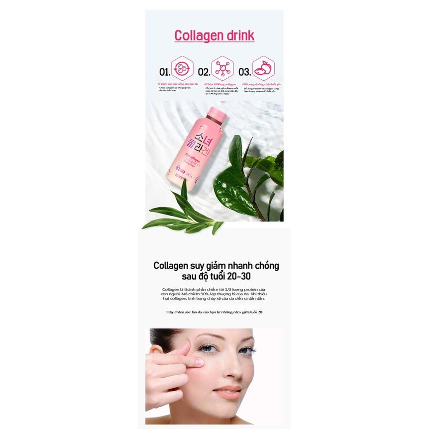 GIRL COLLAGEN - Nước uống bổ sung Collagen và Vitamin C Hàn Quốc Hương Táo ILYANG PHARM