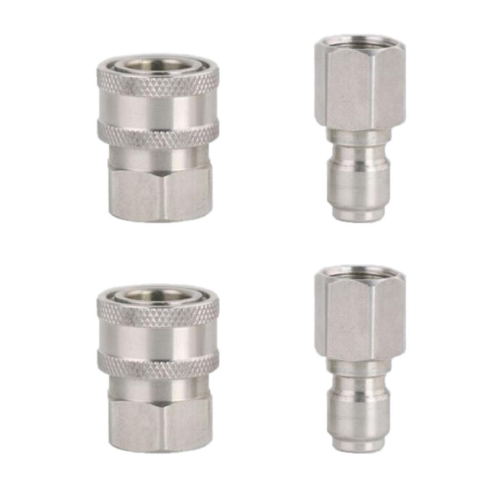 2 Set High Pressure Washer Car Wash Nozzle High Pressure Water Hose Fittings