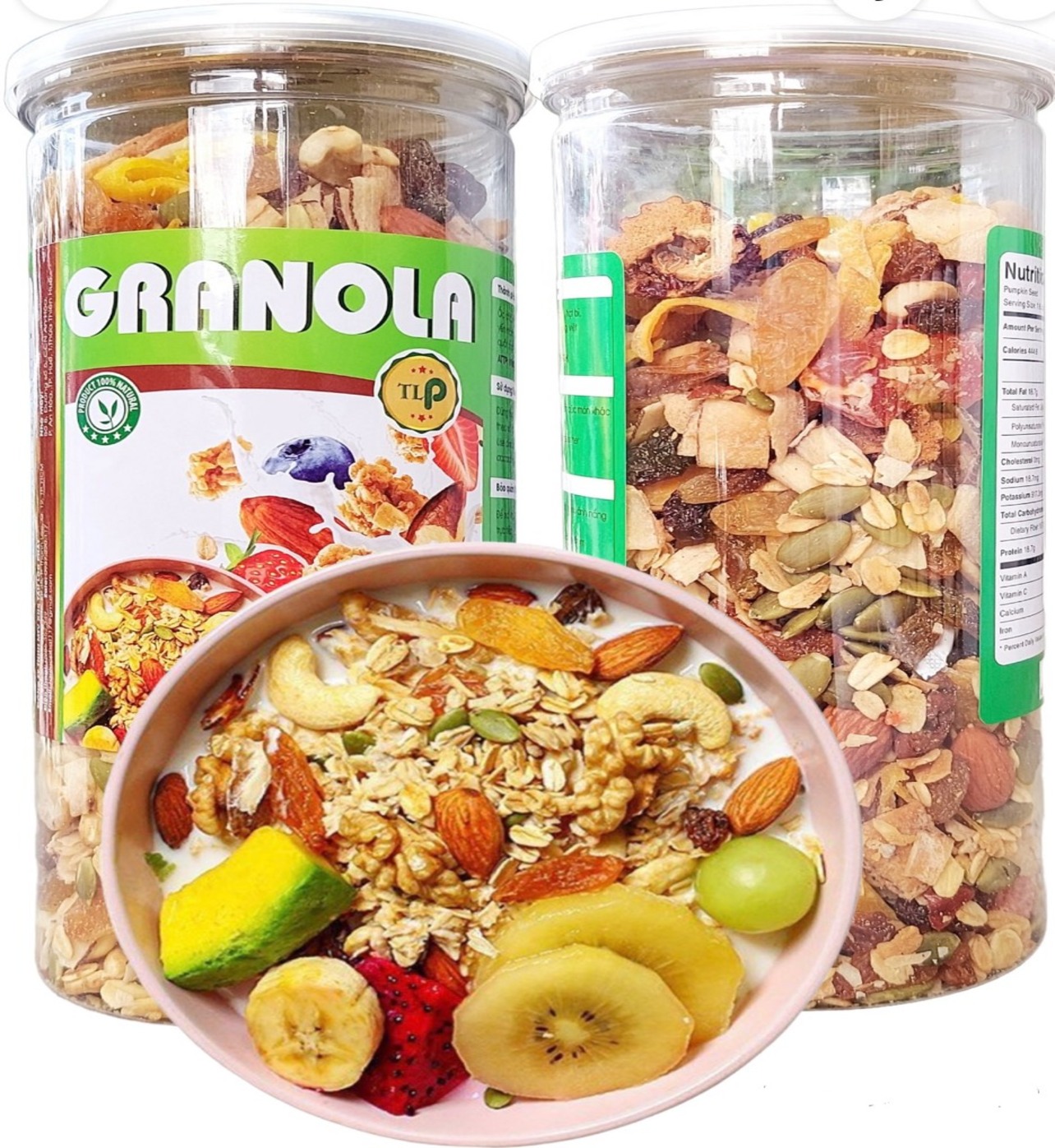 GRANOLA YẾN MẠCH TÂN LỘC PHÁT COMBO 1KG - MỖI HŨ 500G