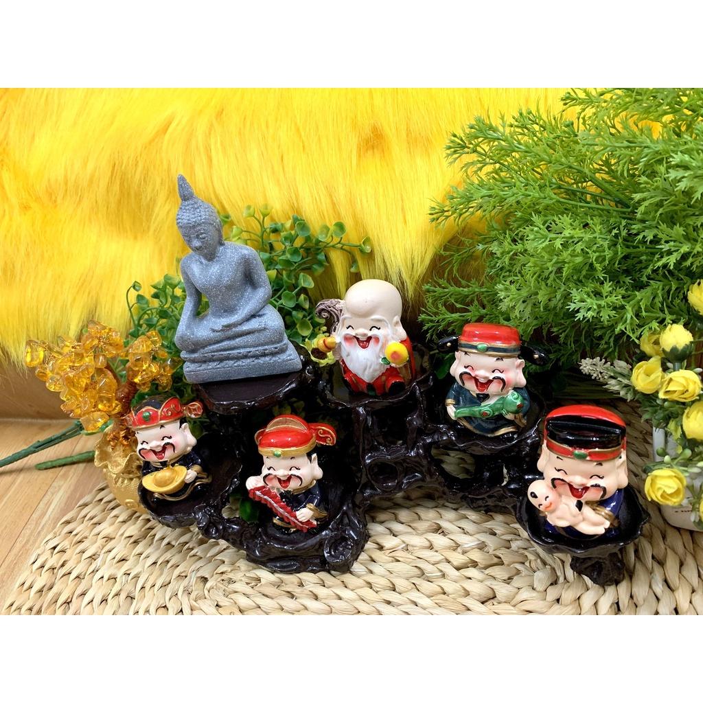 Tượng Phật Thích Ca cùng Ngũ Lộ Thần Tài Tọa Đế 6 chân
