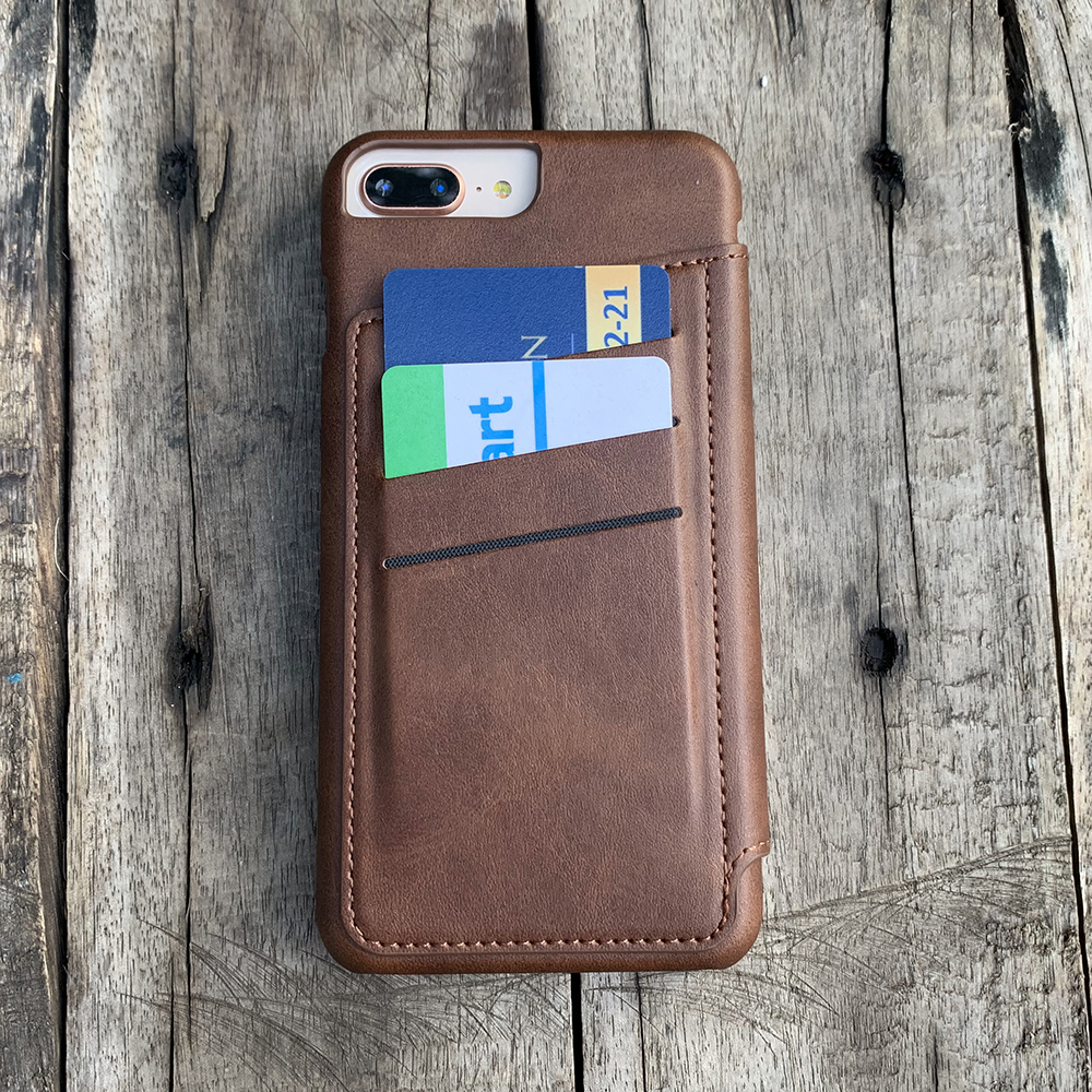 Bao da cao cấp dành cho iPhone 7 Plus / iPhone 8 Plus - Màu nâu