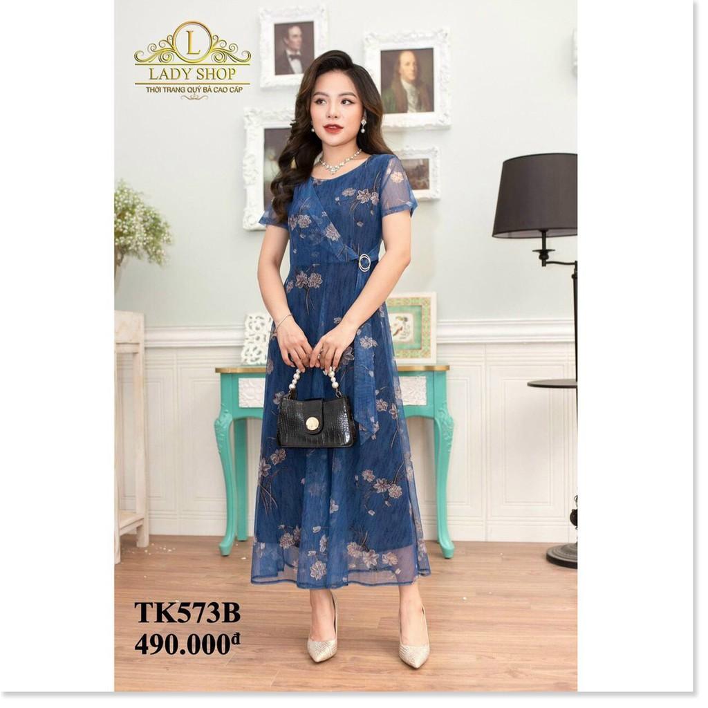 Đầm voan hoa dự tiệc cực xinh siêu sang