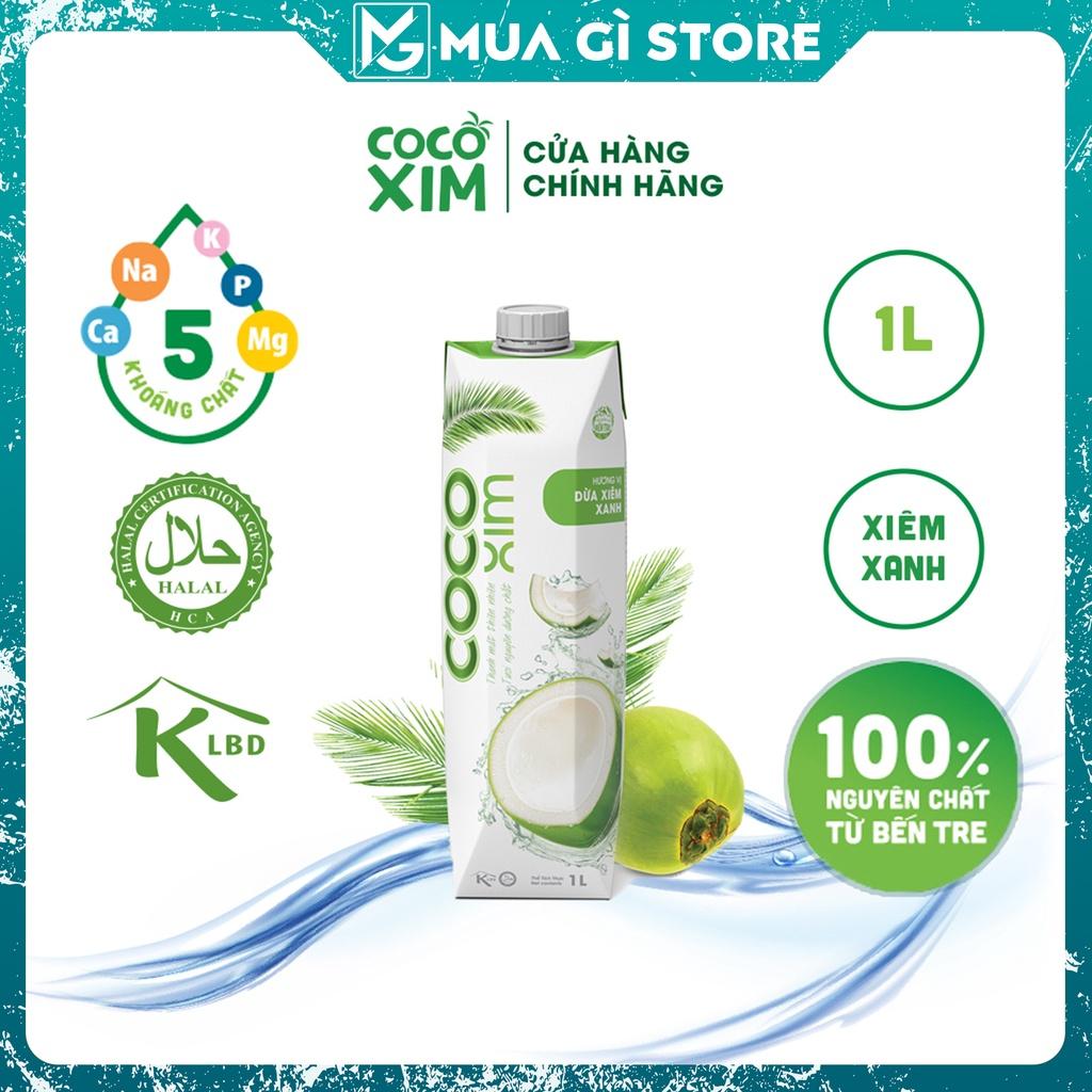 Nước dừa Cocoxim vị Xiêm Xanh dung tích 1000ml/Hộp, Nước dừa tươi, Cocoxim xuất khẩu