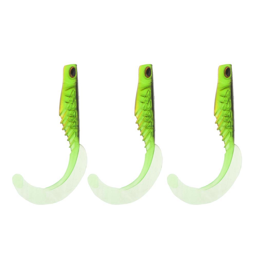 3pcs Soft Fishing Lure Baits Fishing Lure Simulation Bait Fish Made of durable Silica gel Easy to use