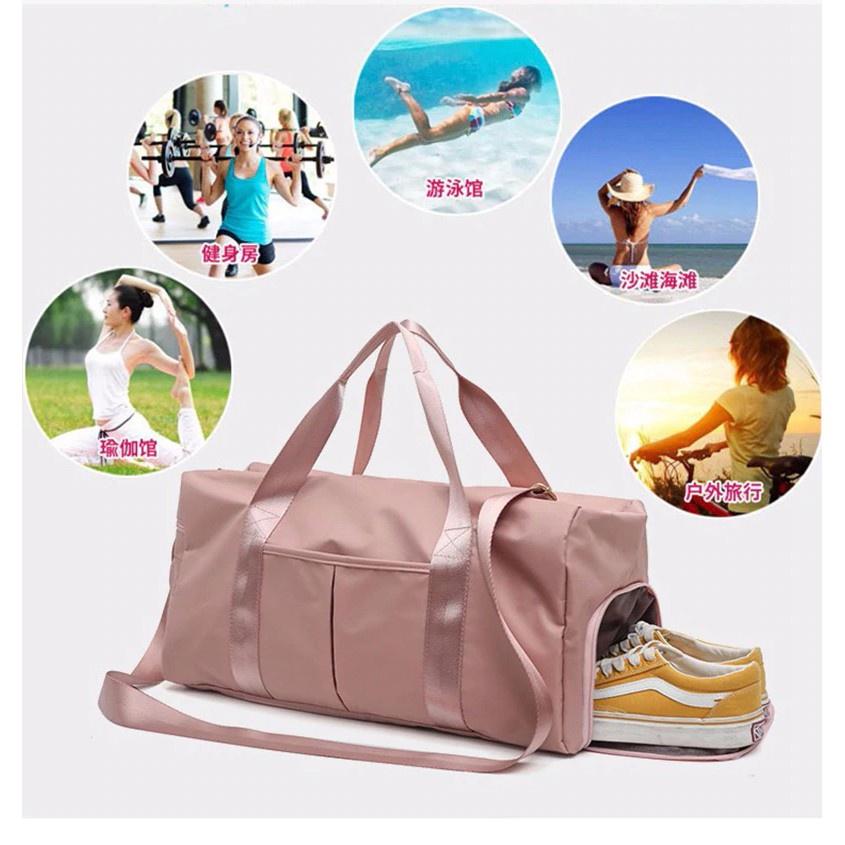 Túi xách du lịch thể thao xách cho nam nữ đẹp đựng đồ quần áo tập đa năng có nhiều ngăn để giầy đi chơi phượt size lớn