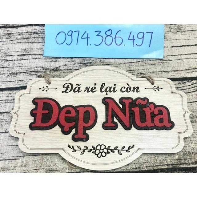Bảng gỗ Đã rẻ lại còn đẹp nữa treo thẩm mỹ viện shop thời trang
