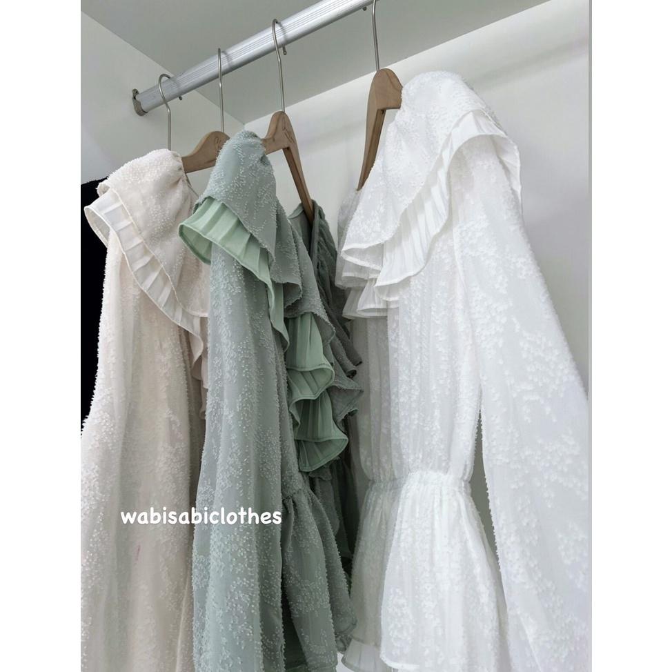 ÁO CỔ XẺ CÁCH ĐIỆU HAI TẦNG WABISABI N1101