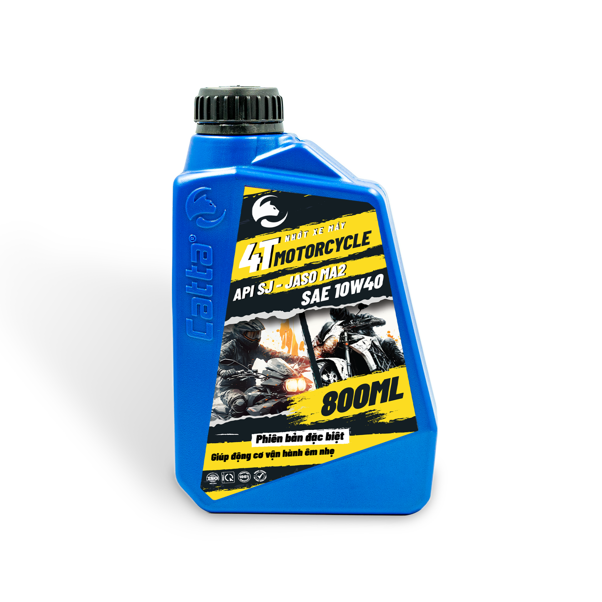 Nhớt xe số CATTA 4T MOTORCYCLE 800mL - SAE 10W40, API SJ, JASO MA2 - Hàng chính hãng
