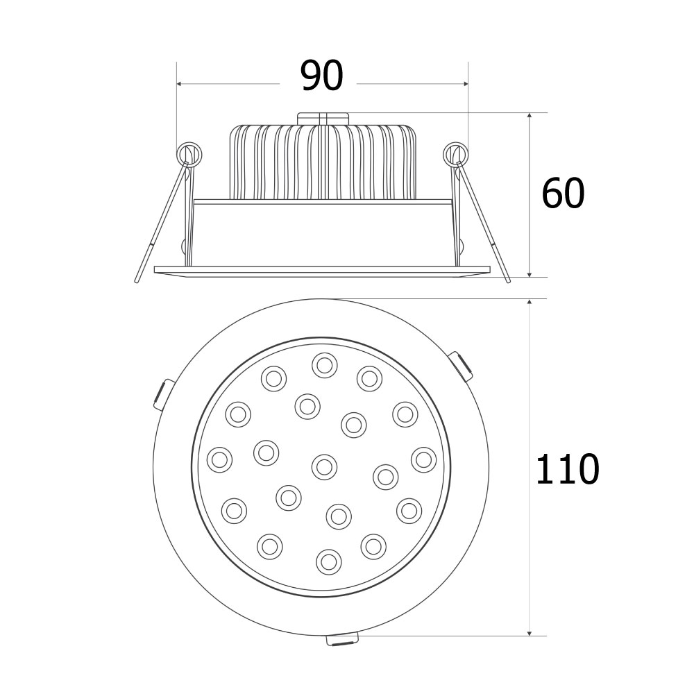 Đèn LED DownLight Robot RD109-7WA – Hàng chính hãng