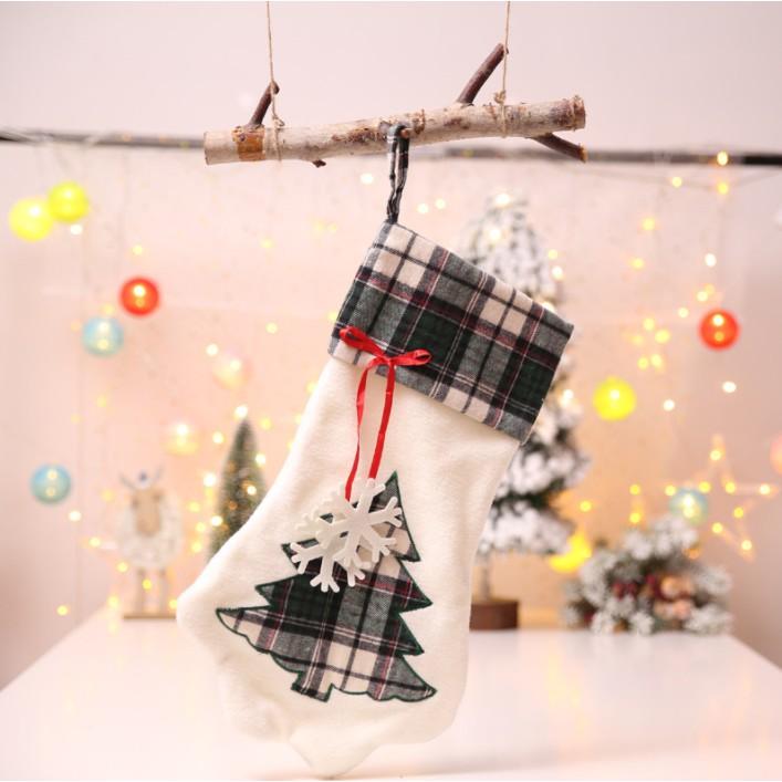 Vớ trang trí Giáng Sinh Cây Thông Noel Christmas Gift Stocking